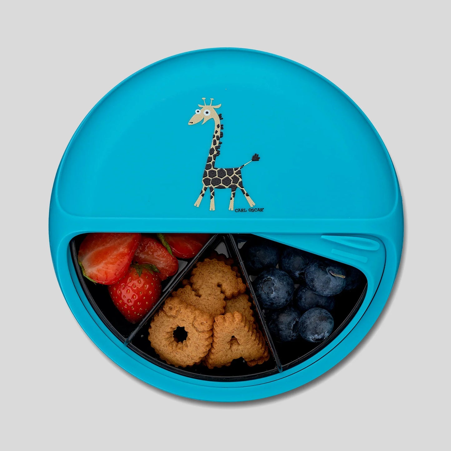 Kinder Jausenbox Geteilte Brotdose für unterwegs | Carl Oscar BentoDisc SnackDisc