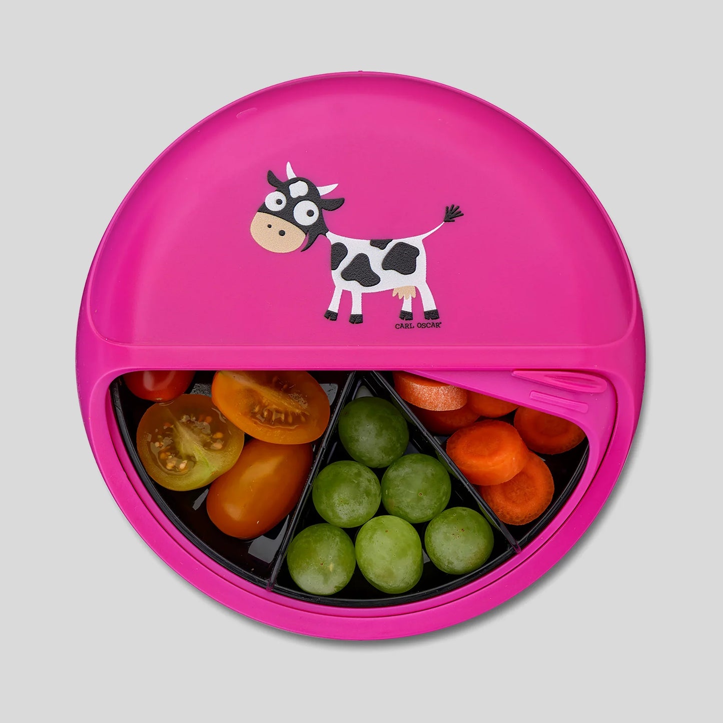 Kinder Jausenbox Geteilte Brotdose für unterwegs | Carl Oscar BentoDisc SnackDisc