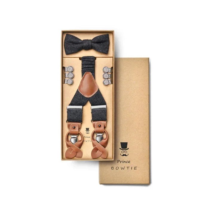 Premium Hosenträger Set | Prince Bowtie