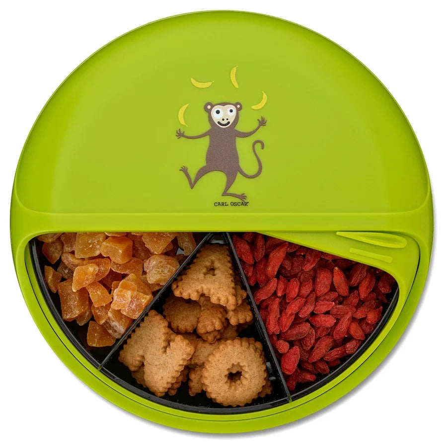 Kinder Jausenbox Geteilte Brotdose für unterwegs | Carl Oscar BentoDisc SnackDisc