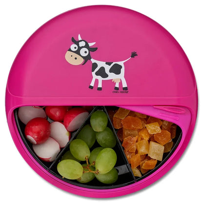 Kinder Jausenbox Geteilte Brotdose für unterwegs | Carl Oscar BentoDisc SnackDisc
