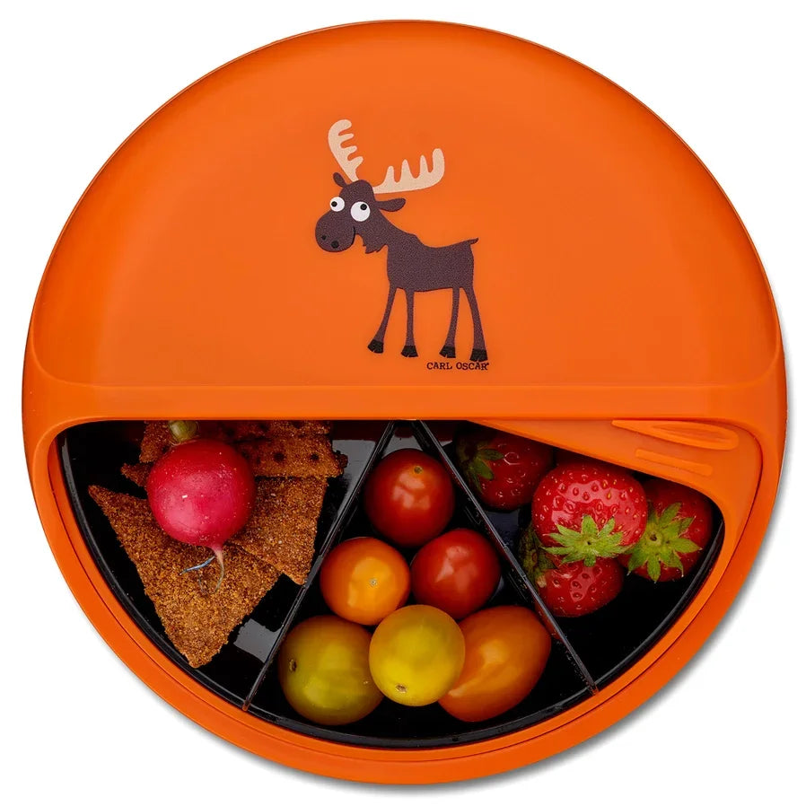 Kinder Jausenbox Geteilte Brotdose für unterwegs | Carl Oscar BentoDisc SnackDisc